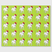 Papier Cadeau Père Noël Bull Terrier (Plat)