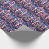 Papier Cadeau Père Noël Casino Machine à sous Noël (Coin)