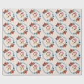 Papier Cadeau Père Noël Casquette Jaune Lab Vacances (Plat)