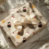Papier Cadeau Père Noël Cats Cute Pet Kitty Motif de Noël