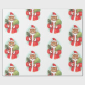 Papier Cadeau Père Noël Chat par Louis Wain (Plat)