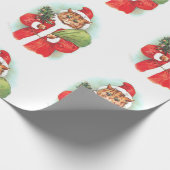 Papier Cadeau Père Noël Chat par Louis Wain (Coin)