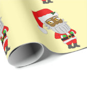 Papier Cadeau Père Noël Chibi (Coin rond)