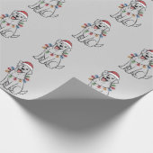 Papier Cadeau Père Noël Christmas Amoureux des chiens Labrador R (Coin)