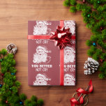 Papier Cadeau Père Noël Christmas Magnet Métal Ornament Envelopp<br><div class="desc">Père Noël dit que vous feriez mieux de ne pas pleurer une merveilleuse idée cadeau de Noël Père Noël</div>