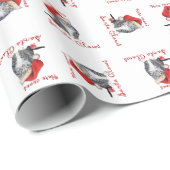 Papier Cadeau Père Noël Claws CAT Wrapper Papier (Coin rond)