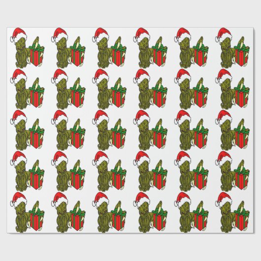Papier Cadeau Père Noël Cthulhu (Plat)