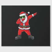 Papier Cadeau père Noël dabbing dance (Plat)