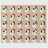 Papier Cadeau Père Noël Dalmatien (Plat)