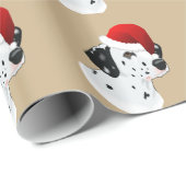 Papier Cadeau Père Noël Dalmatien (Coin rond)