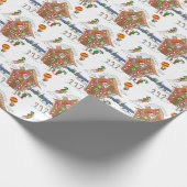 Papier Cadeau Père Noël dans Gingerbread House et Elves fun colo (Coin)