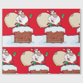 Papier Cadeau Père Noël dans un papier d'enveloppement festif de (Plat)