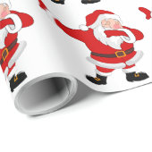 Papier Cadeau Père Noël dansant (Coin rond)