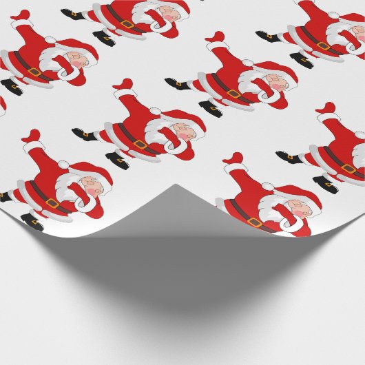 Papier Cadeau Père Noël dansant (Coin)