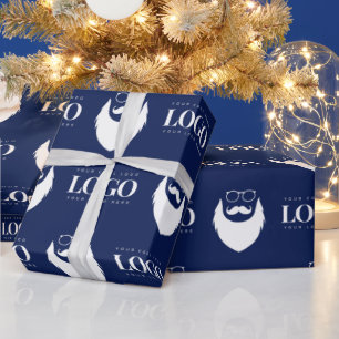 Papier Cadeau Père Noël de motif de logo d'entreprise personnali