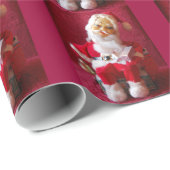 Papier Cadeau Père Noël de Noël (Coin rond)