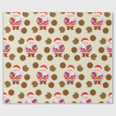 Papier Cadeau Père Noël de Noël et cookie (Plat)
