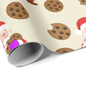 Papier Cadeau Père Noël de Noël et cookie (Coin rond)