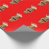 Papier Cadeau Père Noël de Noël hawaïen Tiki (Coin)