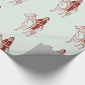 Papier Cadeau Père Noël de Noël sur le graphique à cheval (Coin)