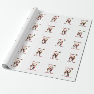 Papier Cadeau Père Noël drôle Rudolf le renne au nez rouge