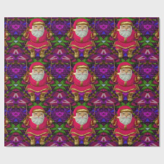 Papier Cadeau Père Noël en ébullition (Plat)