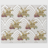 Papier Cadeau Père Noël est en route Noël (Plat)