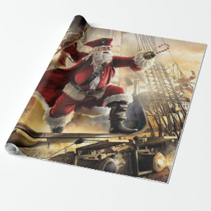 Papier Cadeau Père Noël Est Un Pirate