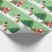 Papier Cadeau Père Noël et amis (Coin)