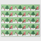 Papier Cadeau Père Noël et amis (Plat)