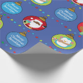 Papier Cadeau Père Noël et amis noirs (Coin)