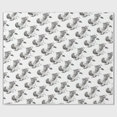 Papier Cadeau Père Noël-et-Cheval (Plat)