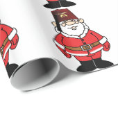 Papier Cadeau Père Noël et le tombeau (Coin rond)