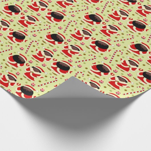 Papier Cadeau Père Noël et Mme Claus Noël (Coin)