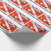 Papier Cadeau Père Noël et Noël de fête d'hippocampe Joyeux (Coin)