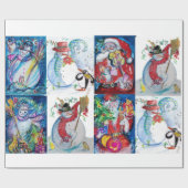 PAPIER CADEAU PÈRE NOËL ET PARTI NOËL DES NEIFS (Plat)