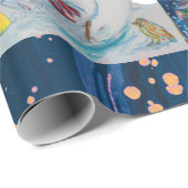 PAPIER CADEAU PÈRE NOËL ET PARTI NOËL DES NEIFS (Coin rond)