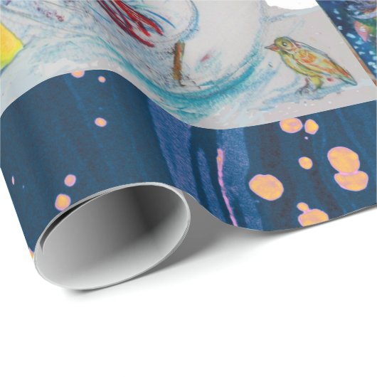 PAPIER CADEAU PÈRE NOËL ET PARTI NOËL DES NEIFS (Coin rond)