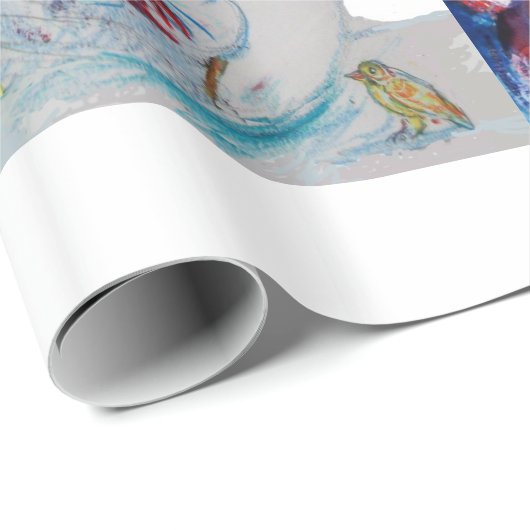 PAPIER CADEAU PÈRE NOËL ET PARTI NOËL DES NEIFS (Coin rond)