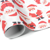 Papier Cadeau Père Noël Et Père Noël Blanc (Coin rond)