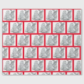 Papier Cadeau Père Noël et Reindeer (Plat)