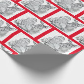 Papier Cadeau Père Noël et Reindeer (Coin)