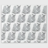 Papier Cadeau Père Noël et Reindeer (Plat)