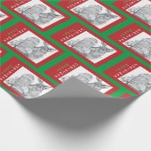 Papier Cadeau Père Noël et rennes (Coin)