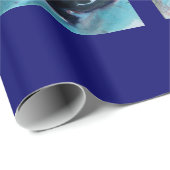 PAPIER CADEAU PÈRE NOËL ET SAX, PARTI NOËL (Coin rond)