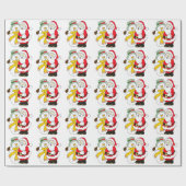 Papier Cadeau Père Noël et Snowman (Plat)