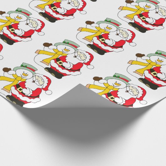 Papier Cadeau Père Noël et Snowman (Coin)