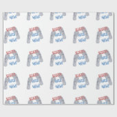 Papier Cadeau Père Noël était là (Plat)