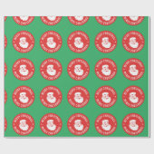 Papier Cadeau Père Noël Face Christmas (Plat)