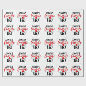 Papier Cadeau Père Noël Favori Ho Drôle Noël Noël Noël Noël (Plat)